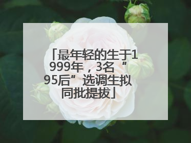 最年轻的生于1999年，3名“95后”选调生拟同批提拔